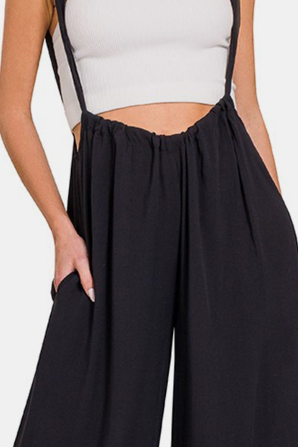 Stilla | Tie Back Suspender Jumpsuit Med Lommer