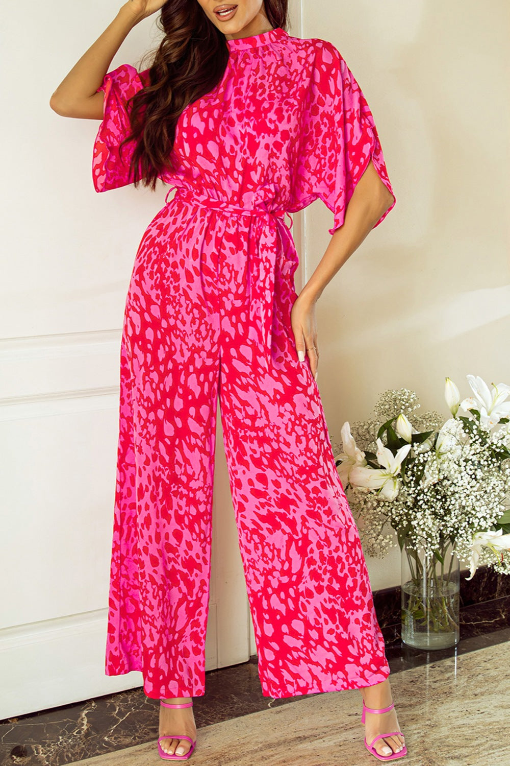 Stilla | Mock Neck Kimono Ærme Jumpsuit