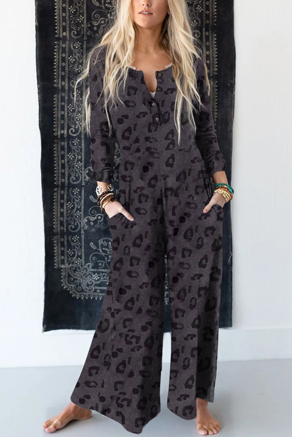 Stilla | Knappet Bred Ben Jumpsuit
