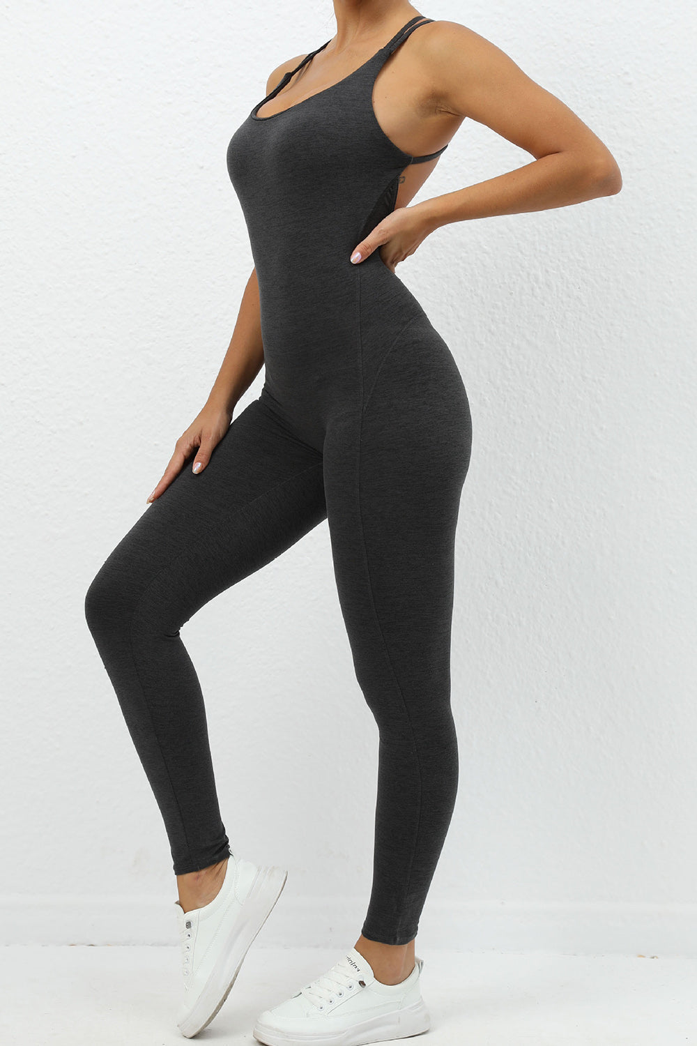 Stilla | Scoop Neck Ærmeløs Aktiv Jumpsuit