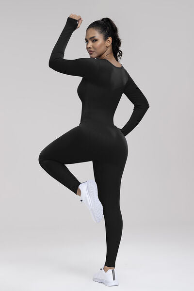 Stilla | Neck Langærmet Aktiv Jumpsuit