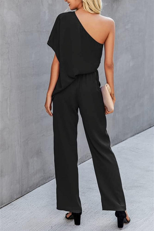 Stilla | Skulder Kort Ærme Jumpsuit