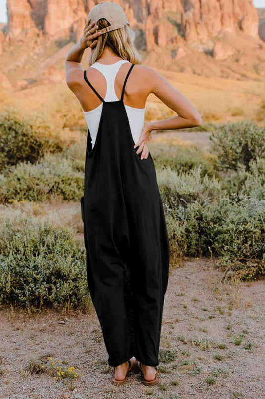 Stilla | Tag V-hals ærmeløs jumpsuit med lomme