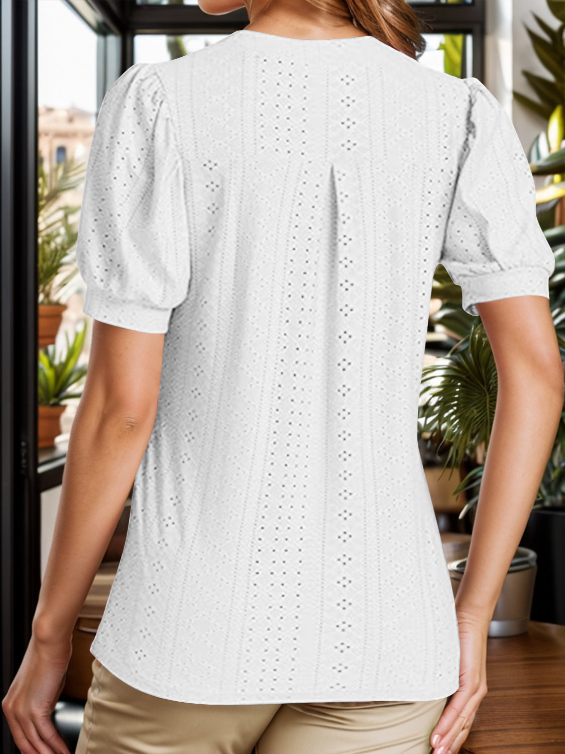 Stilla | Notched Kortærmet Bluse