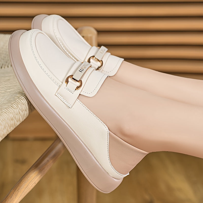 Stilla | Dame Loafer Beige Skridsikre Og Komfortable Slip on Sko