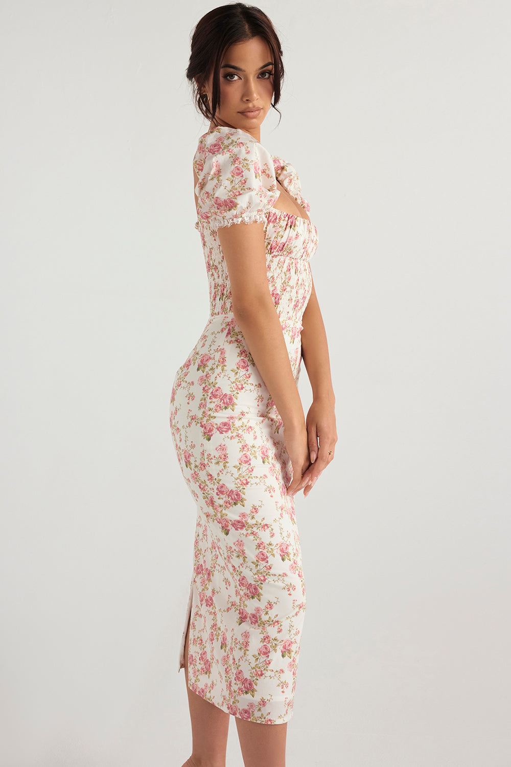 Stilla | Smocket Sommerkjole Med Haveprint