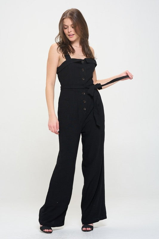 Stilla | Justerbar Strop Knapp Ned Jumpsuit