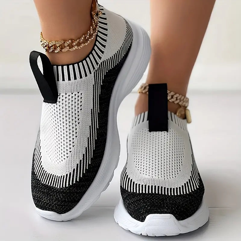 Stilla | Elegante Strik Sneakers Til Kvinder Model Claire Afslappet Og Stil