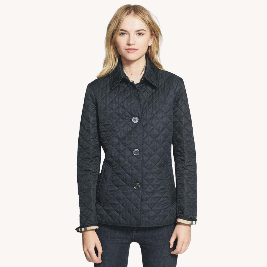 Stilla | Kvinders Quilted Knap up Kort Jakke