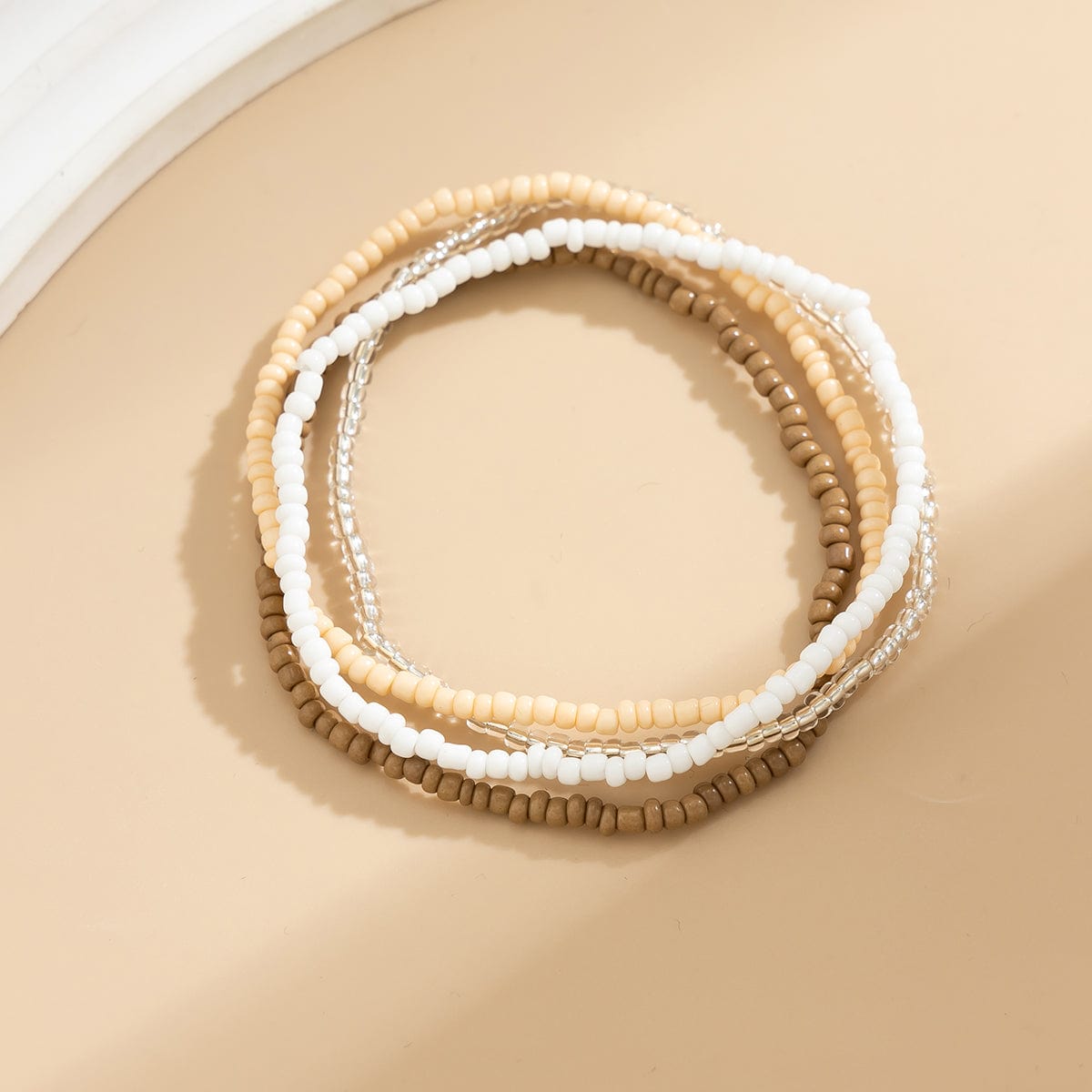 Bohemia 4Pcs Krystal Perle Stapelbare Ankel Sæt