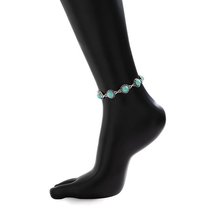 Bohemia Naturlig Turkis Ankelkæde