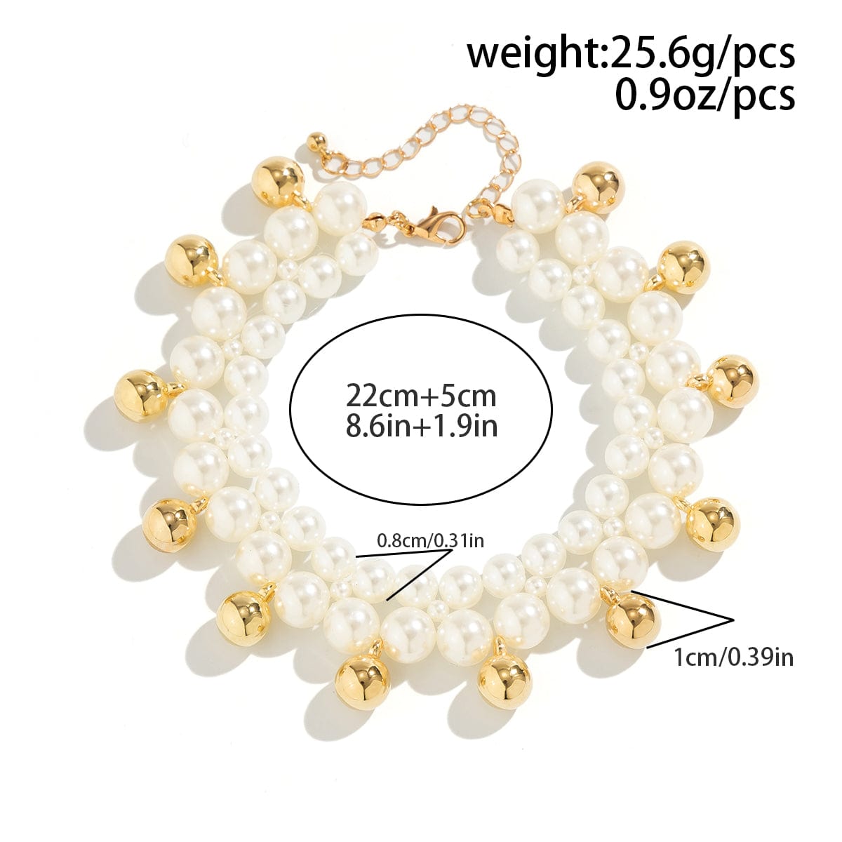 Boho Guld Sølv Tone Bold Frynse Perle Kæde Anklet