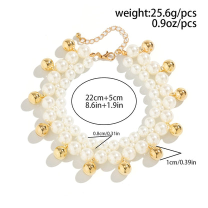 Boho Guld Sølv Tone Bold Frynse Perle Kæde Anklet