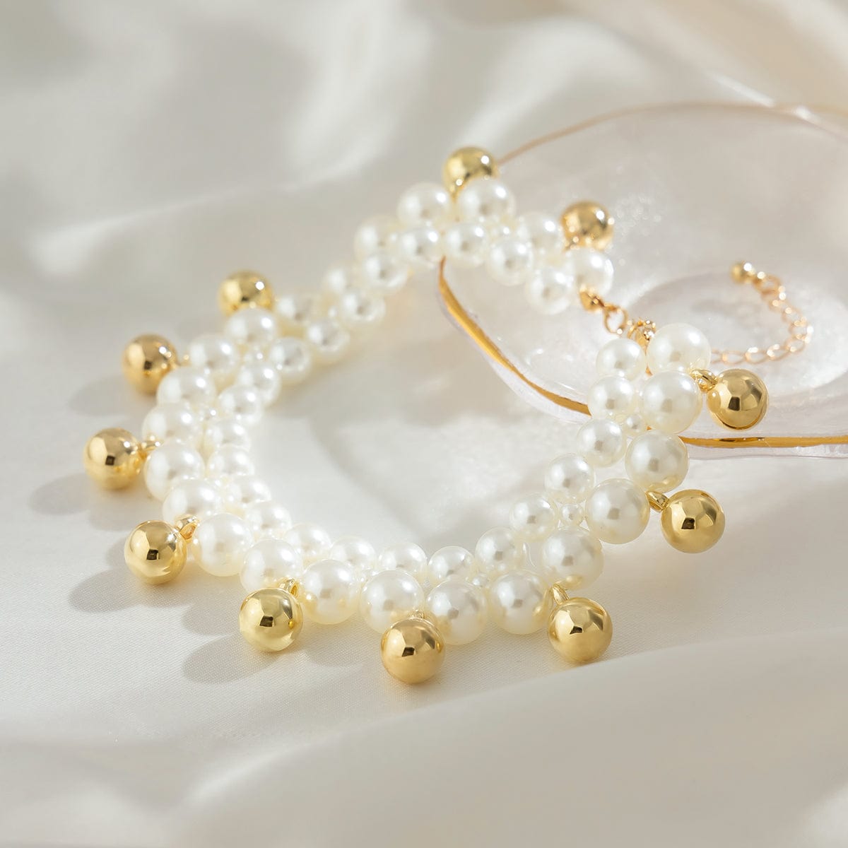 Boho Guld Sølv Tone Bold Frynse Perle Kæde Anklet