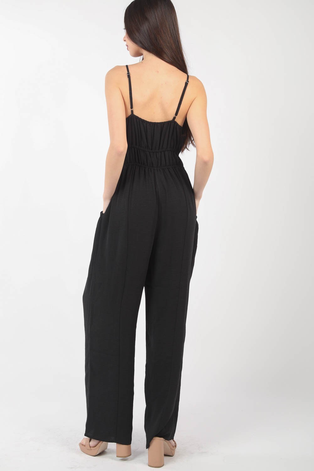 Stilla | J Pintuck Detalje Vævet Ærmeløs Jumpsuit