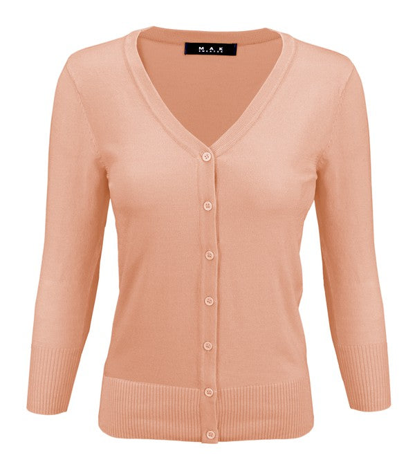 Stilla | Hals Knapnede Strik Cardigan Sweater