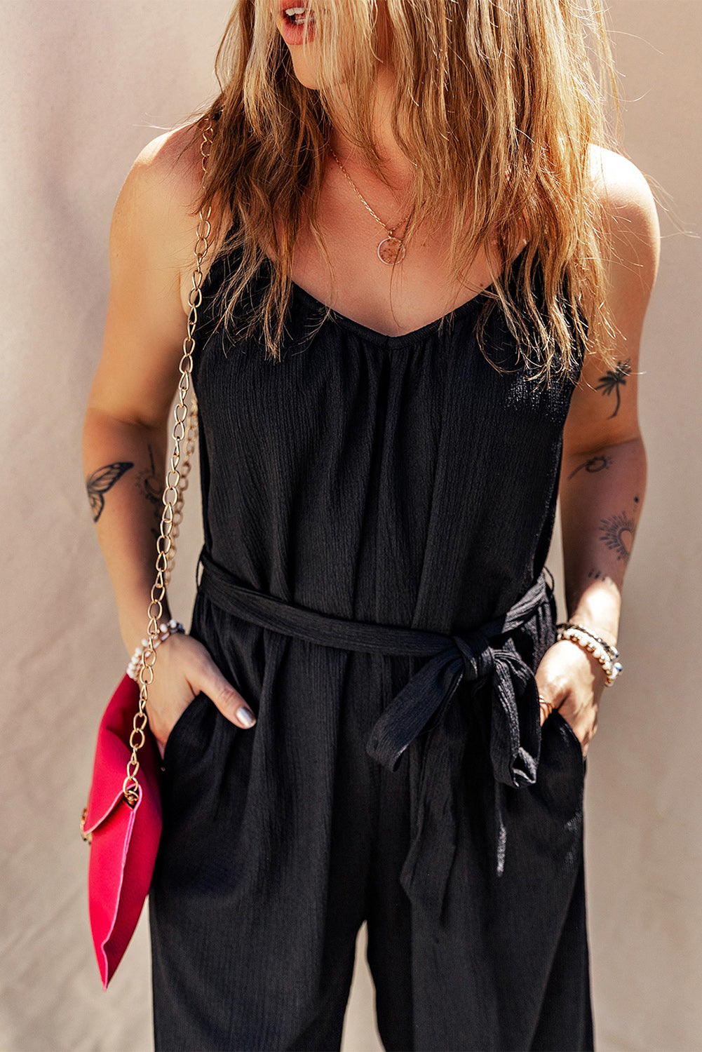 Stilla | V-hals Spaghetti Strop Jumpsuit