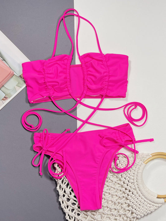 Stilla | Hals Snøre Detalje Bikini Sæt