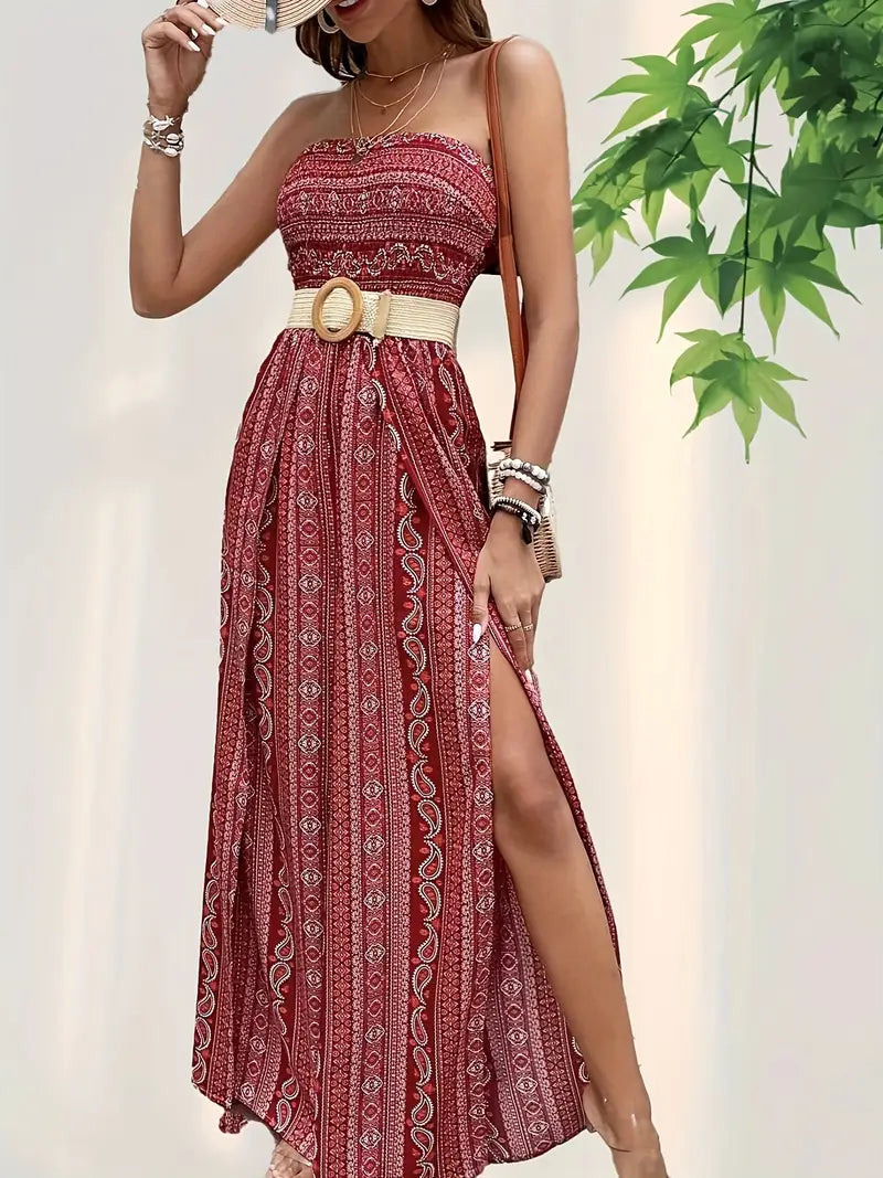 Stilla | Bohemian Stramfri Jumpsuit Med Bred Ben