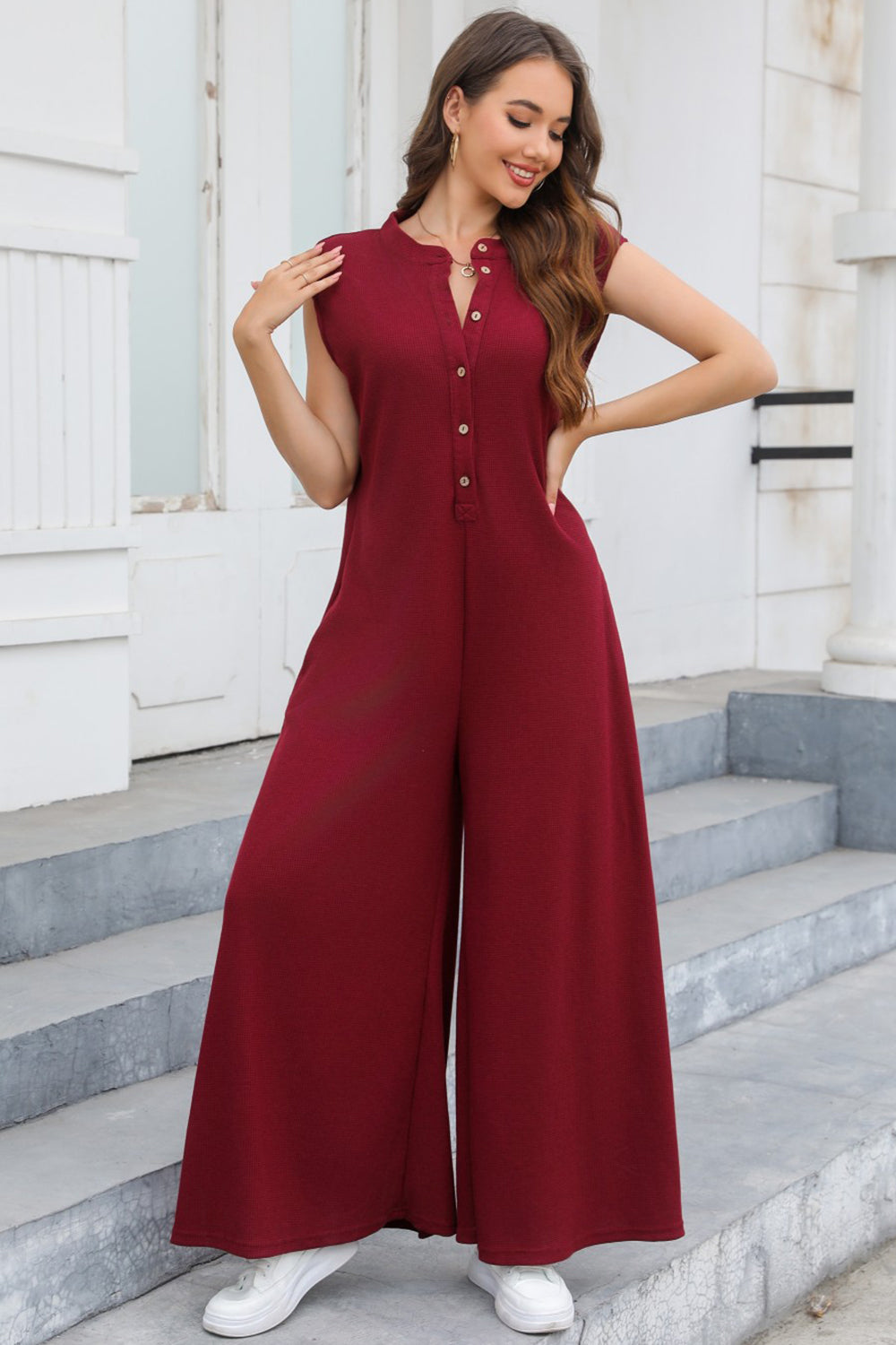 Stilla | Knap Bred Ben Jumpsuit Med Lommer