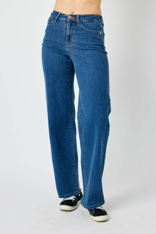 Stilla | Blå Fuld Størrelse Høj Talje Straight Jeans