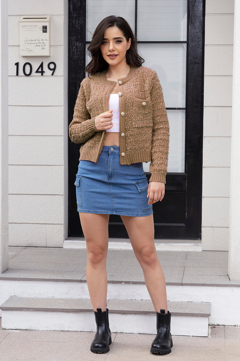 Stilla | Up Rund Hals Cardigan