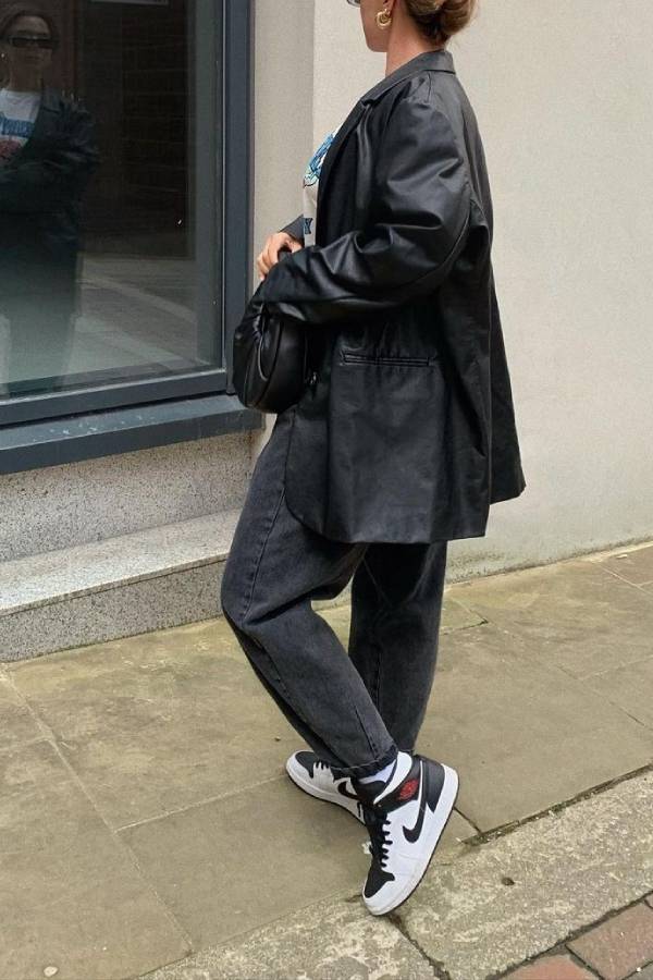 Stilla | Bershka Oversized Blazer I Kunstlæder