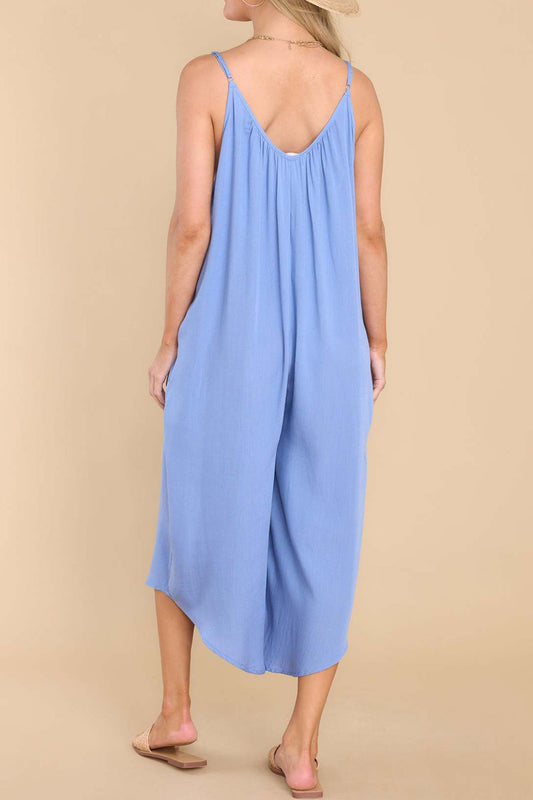 Stilla | Spaghetti Strop V-hals Jumpsuit