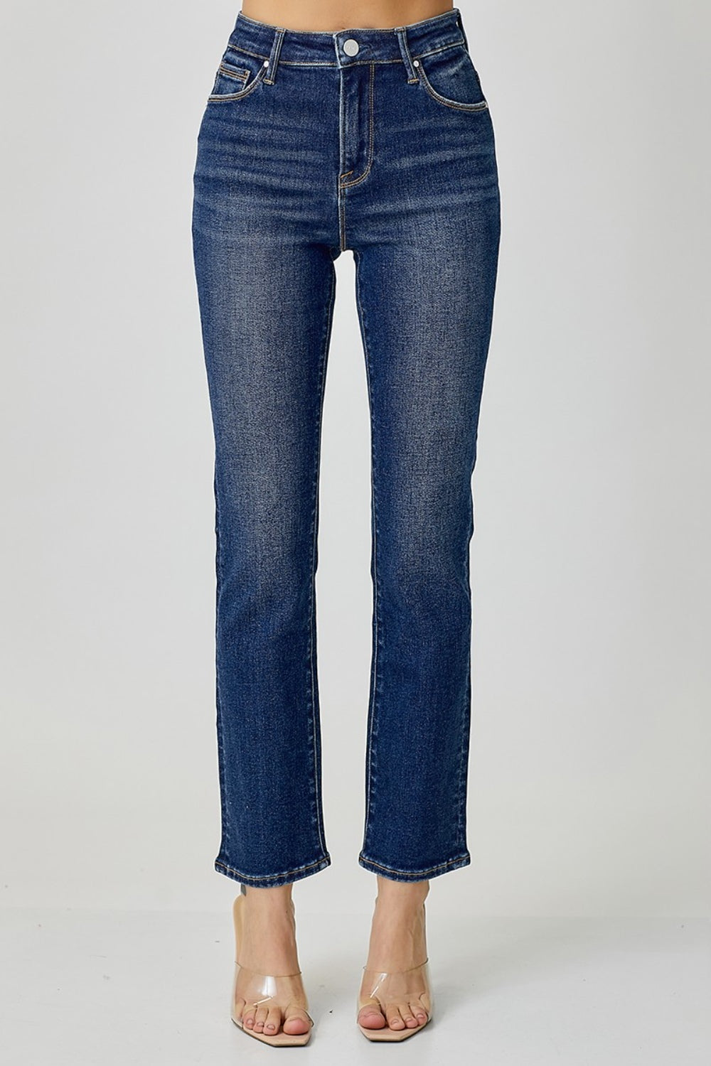 Stilla | Full Size Høj Talje Lige Jeans