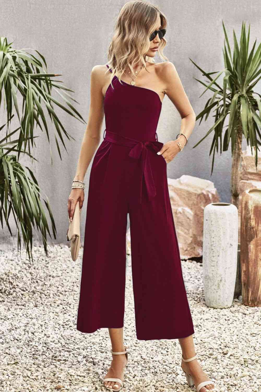 Stilla | Skulderbånd Bælte Bred Ben Jumpsuit