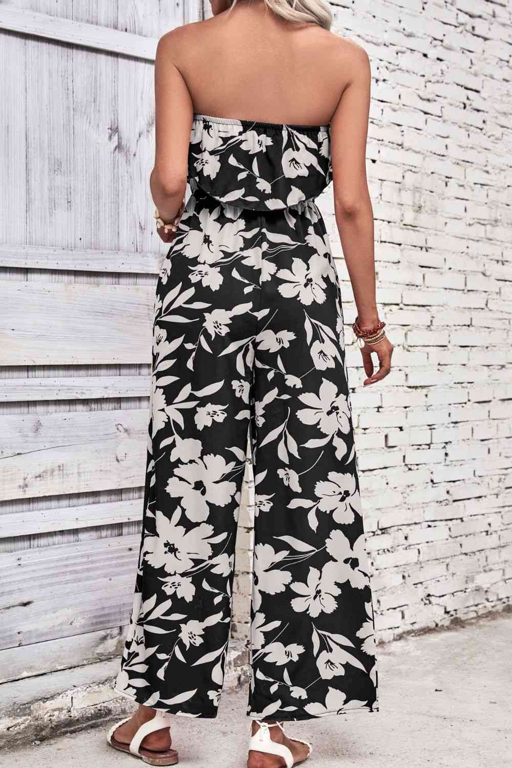 Stilla | Strapless Wide Leg Jumpsuit