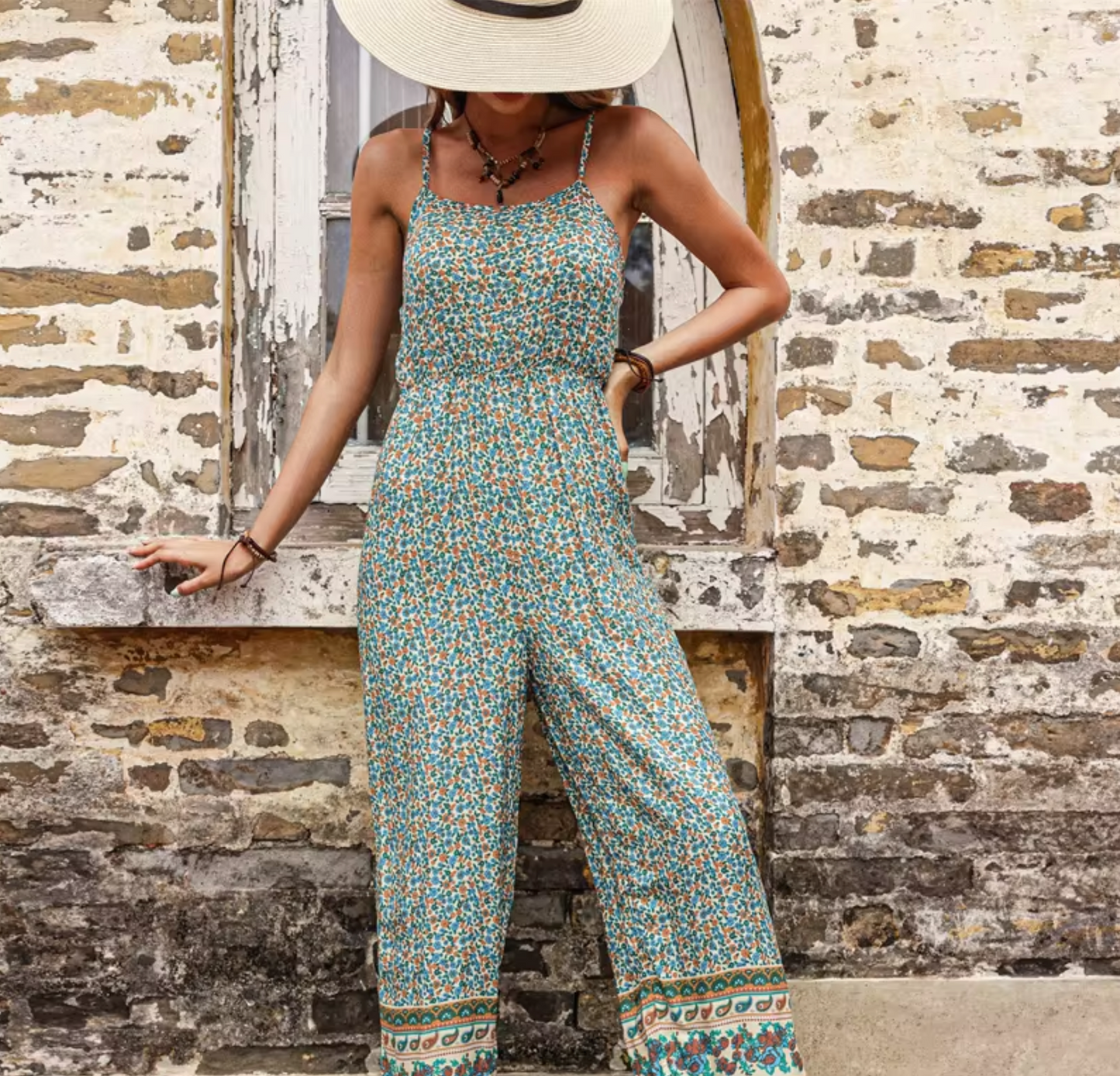 Stilla | Bohemian Høj Talje Jumpsuit