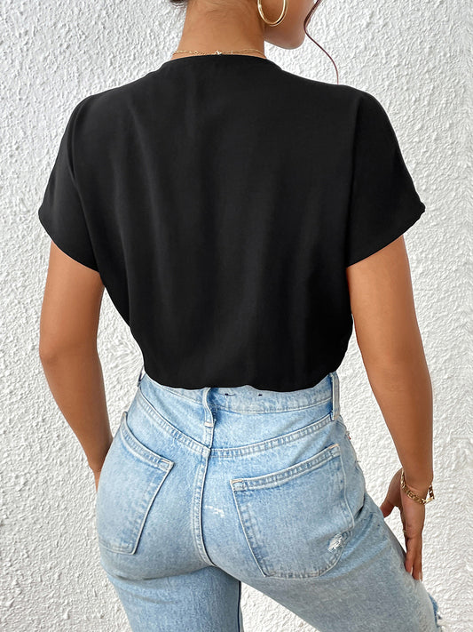 Stilla | Kortærmet Rynket Bodysuit