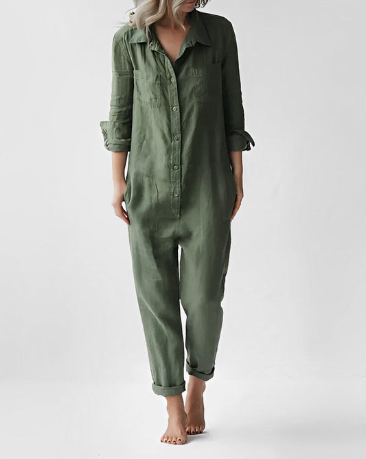 Stilla | Blanchet Figur Fremhævende Grøn Jumpsuit