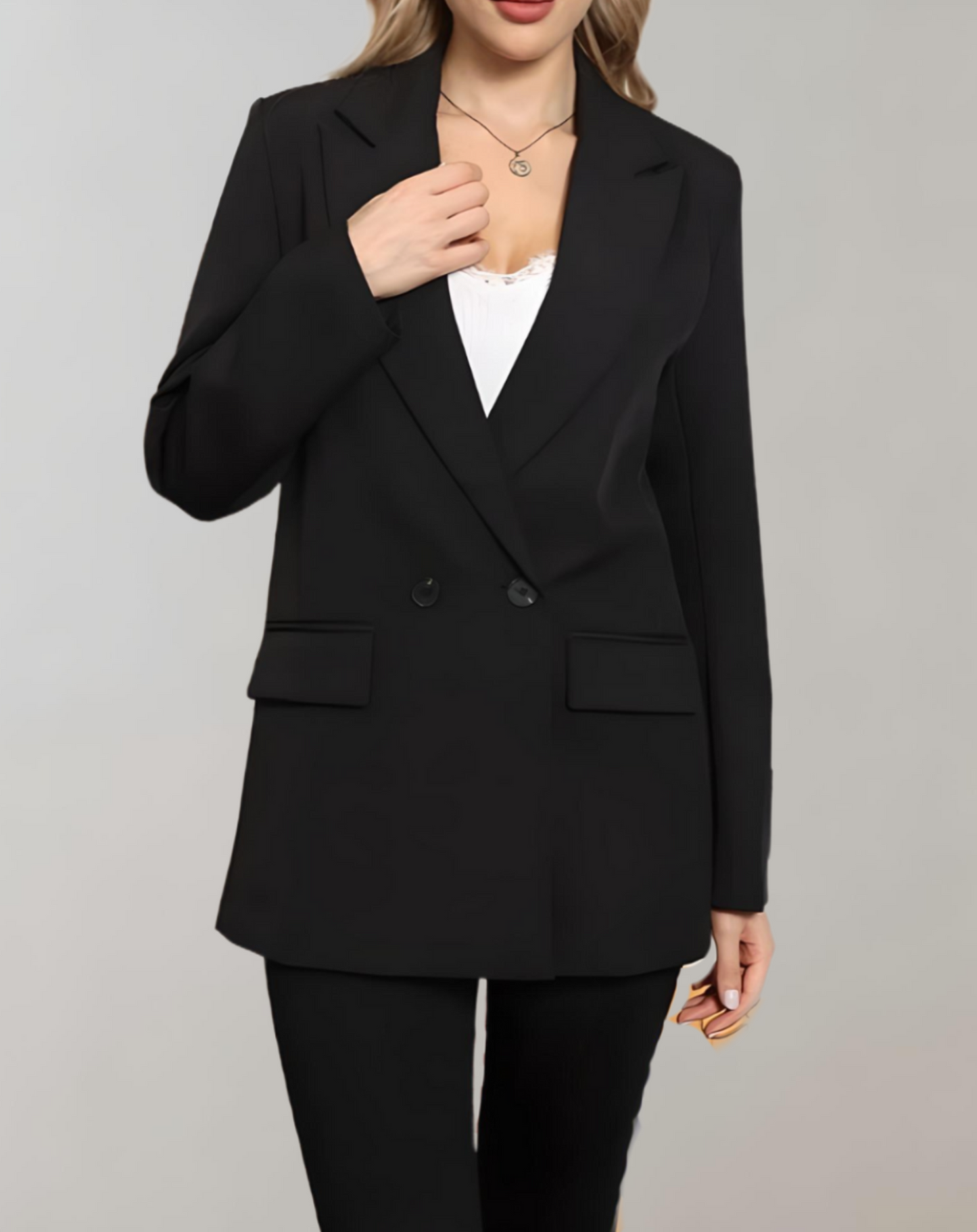 Stilla | Behagelig, Enkel og Oversized To-knaps Blazer Med Praktiske Sidelommer