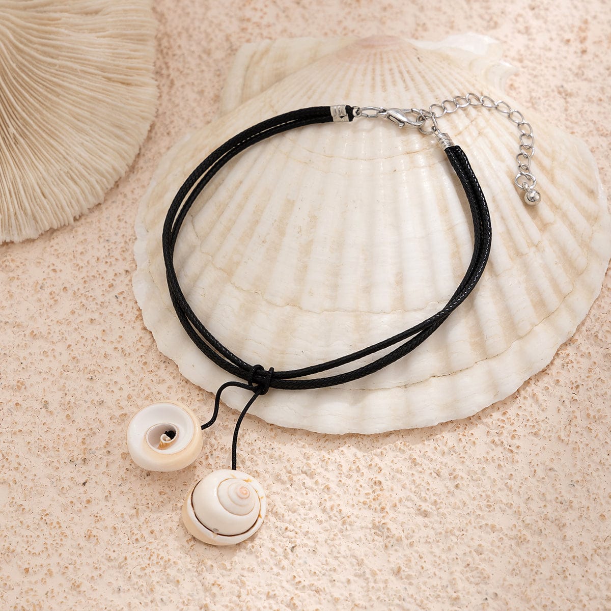 Chic Boho Shell Charm Voks Snor Perle Anklet