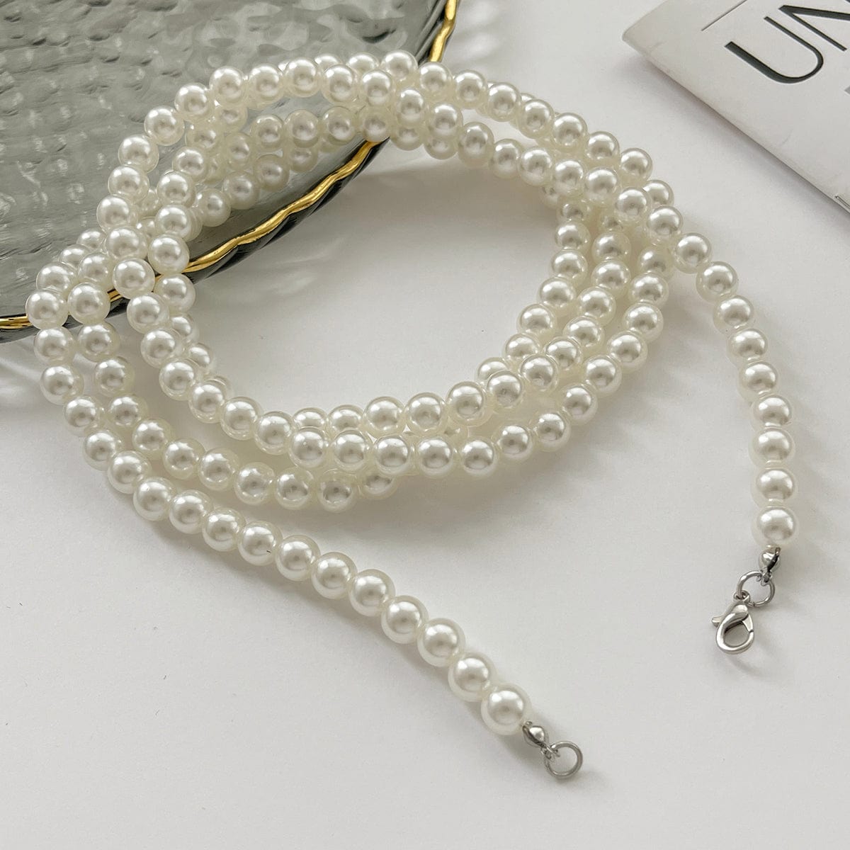 Chic Pearl Lang Kæde Ankelrem