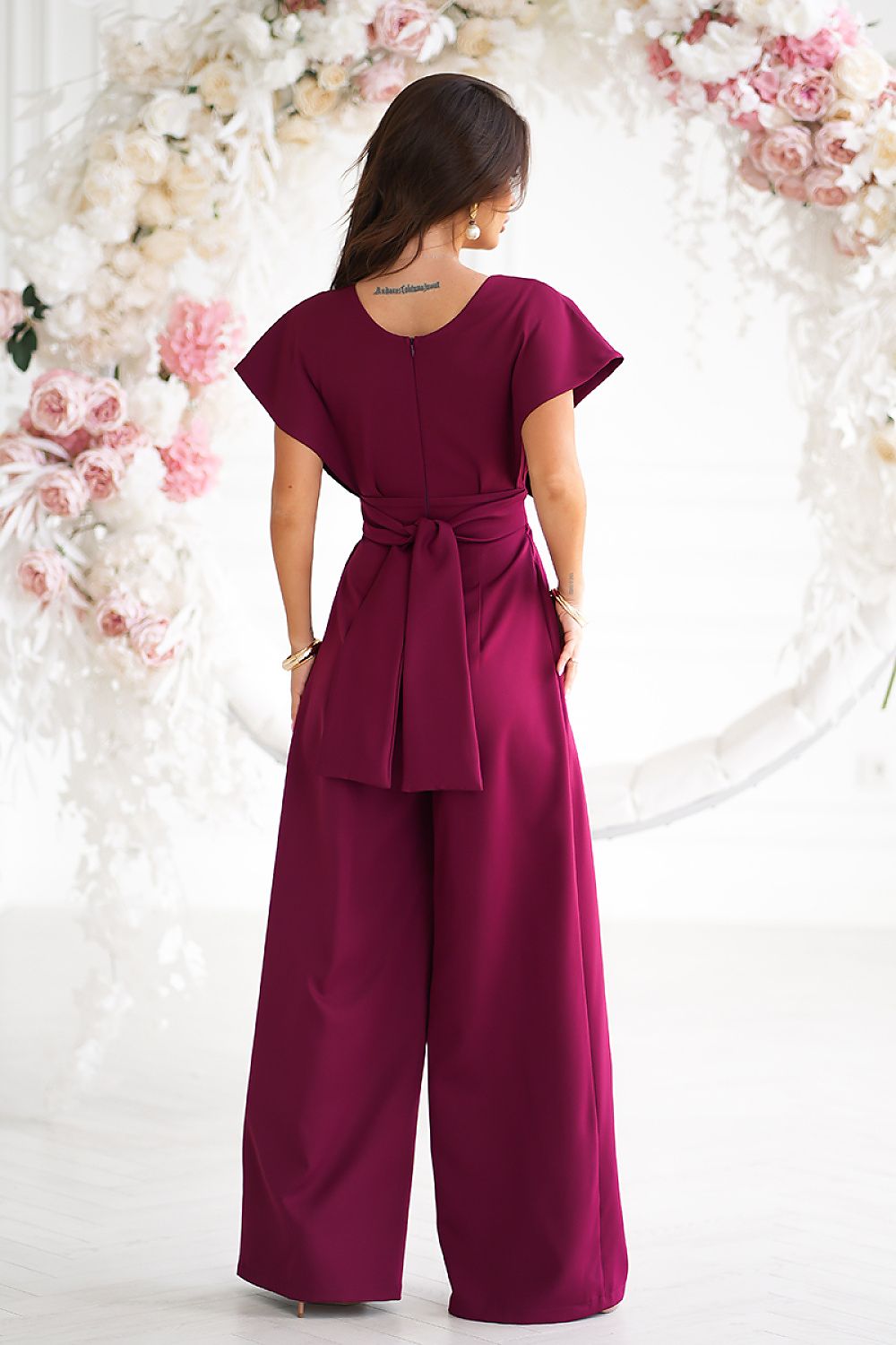 Stilla | Ud Talje Bred Ben Udsvinget Ærmer Jumpsuit Bicotone