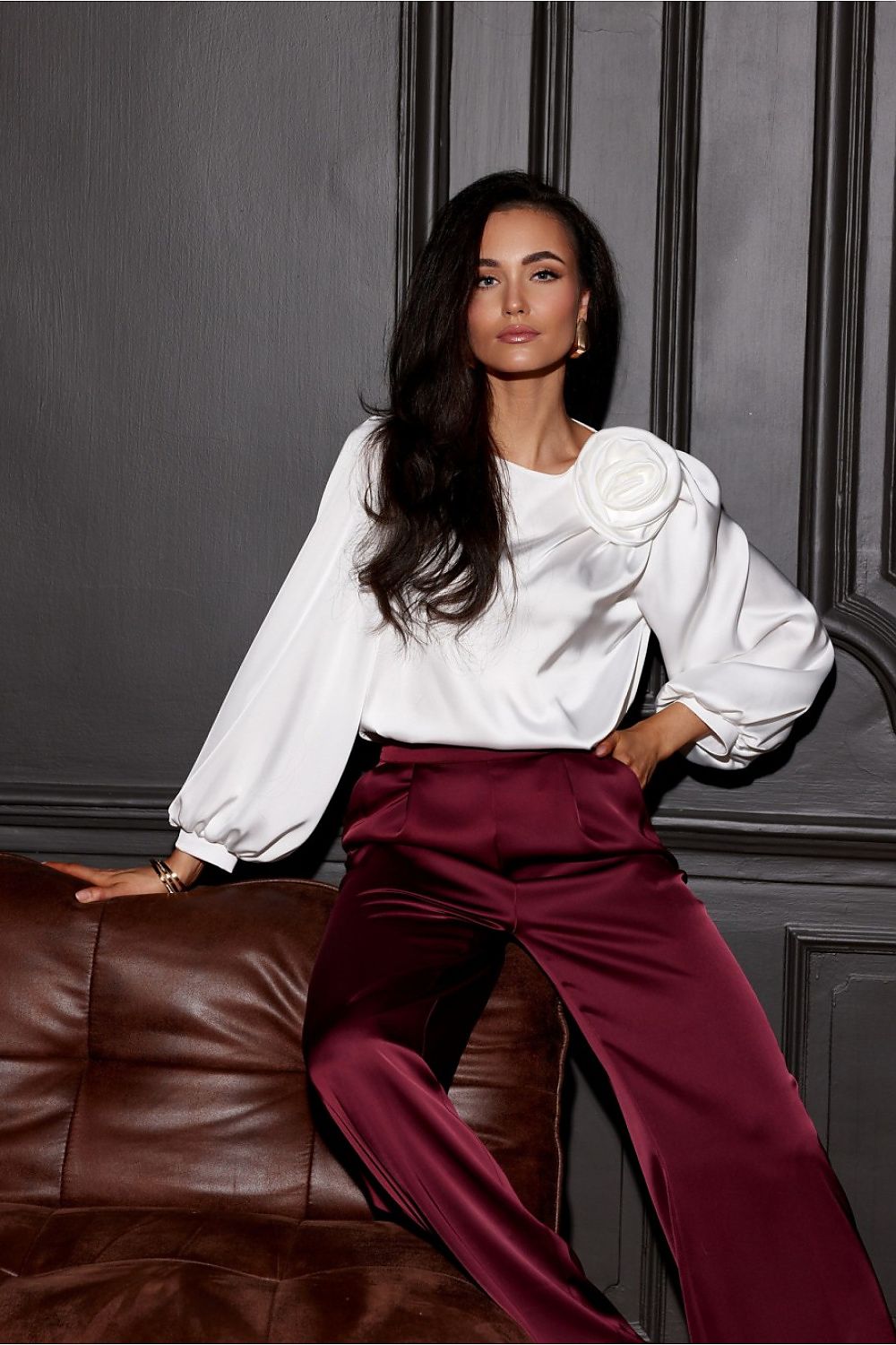 Stilla | Satin Bluse med Elegance