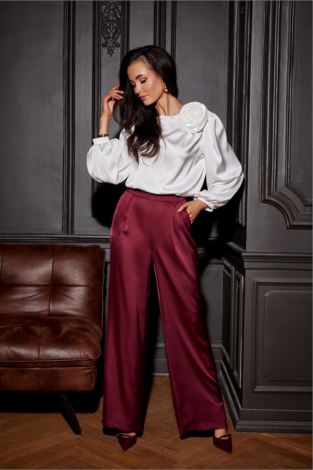 Stilla | Satin Bluse med Elegance