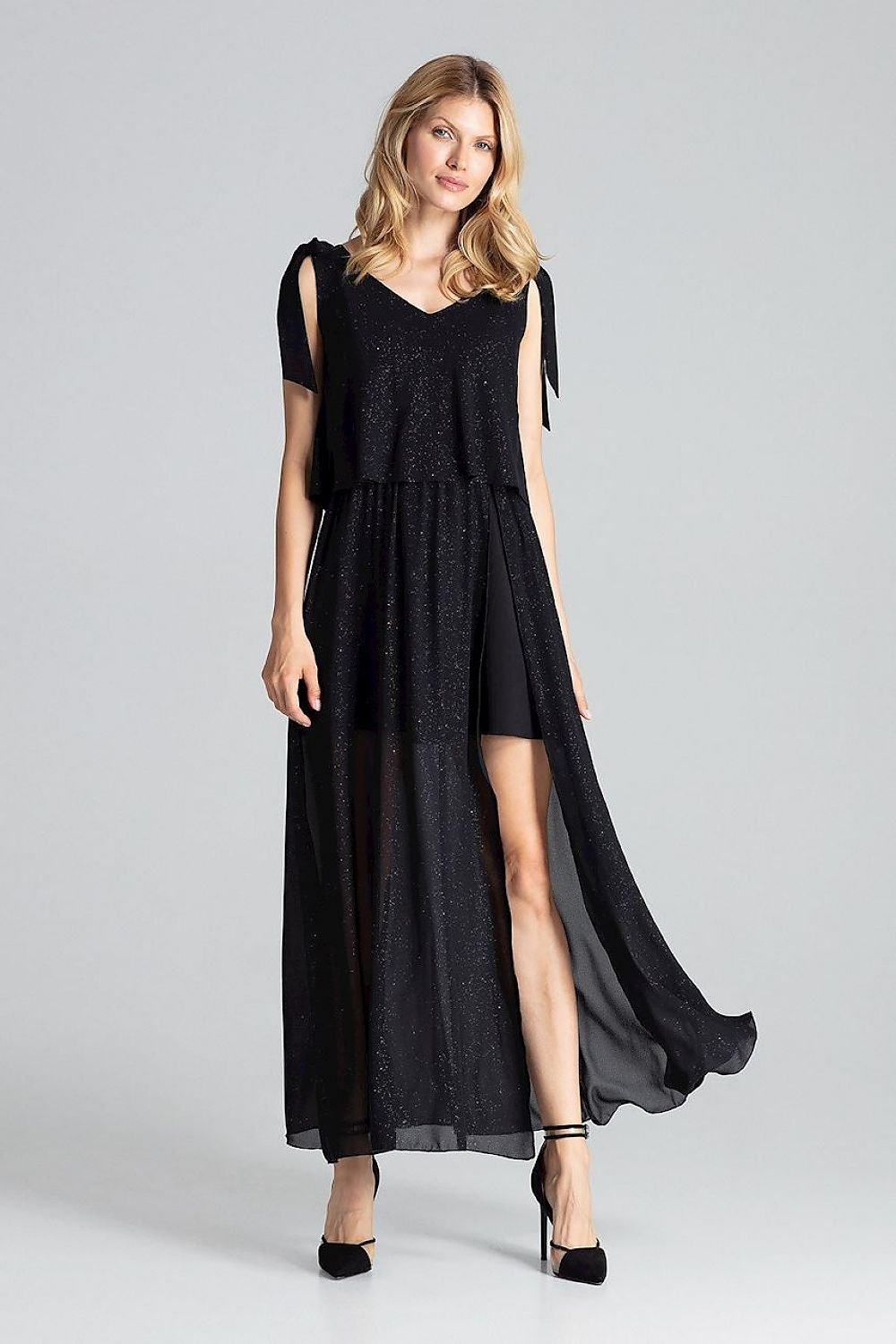Stilla | Bind Skulder Sideslids Elegant Kjole Figl