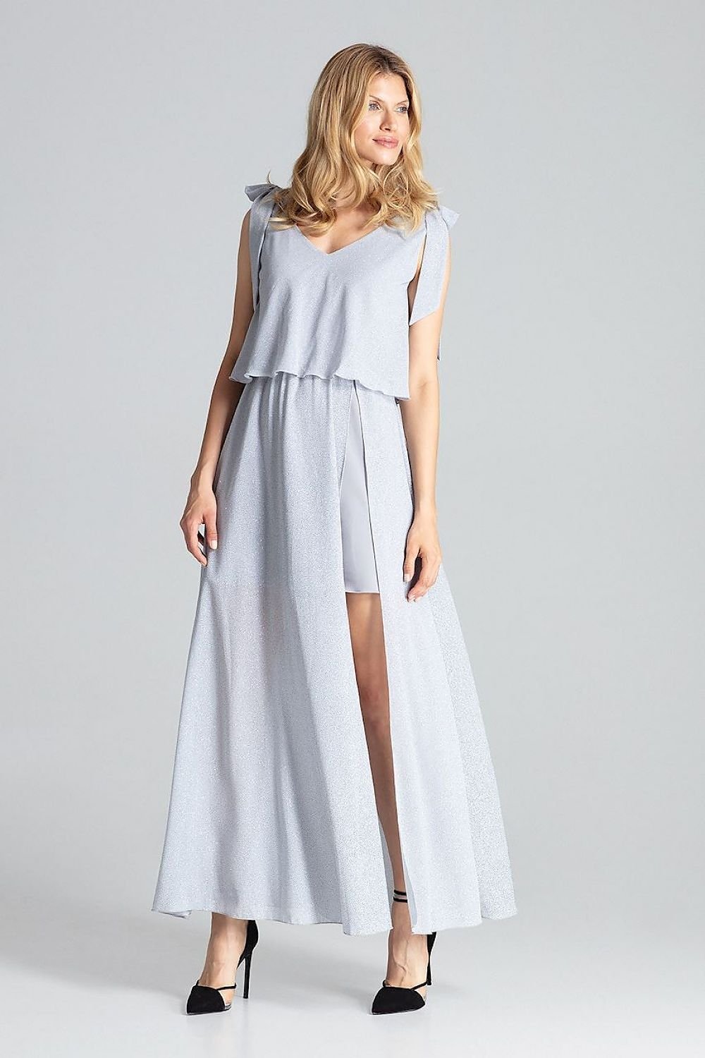 Stilla | Bind Skulder Sideslids Elegant Kjole Figl