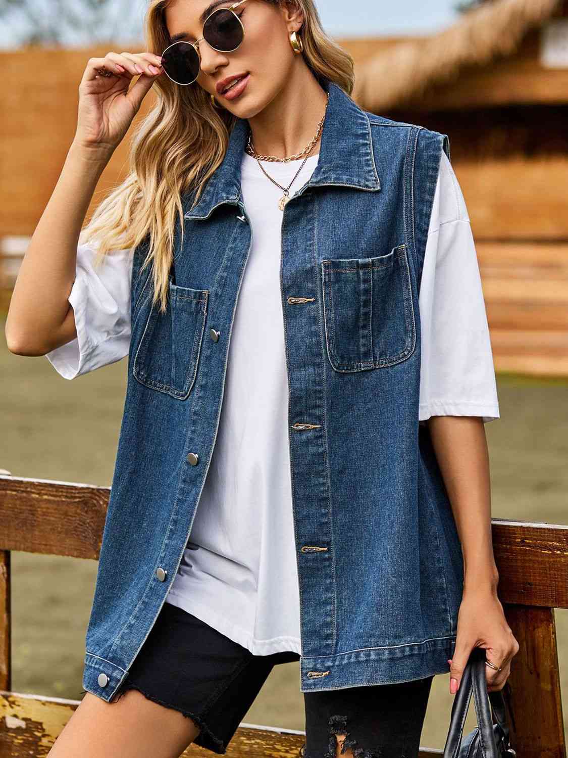 Stilla | Nedre Denim Vest