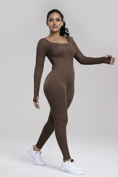 Stilla | Neck Langærmet Aktiv Jumpsuit