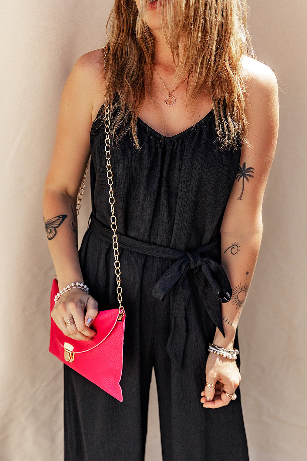 Stilla | V-hals Spaghetti Strop Jumpsuit