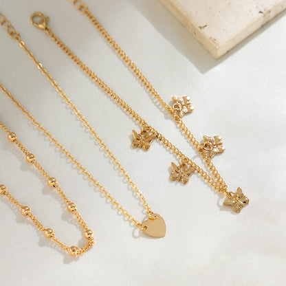 Delikat Sommerfugl Taro Hjerte Charme Ankel Sæt