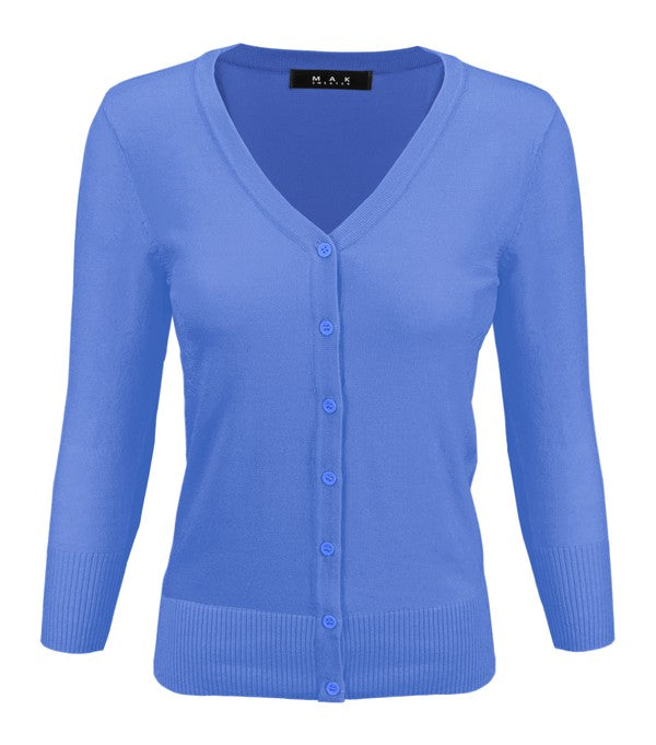 Stilla | Hals Knapnede Strik Cardigan Sweater