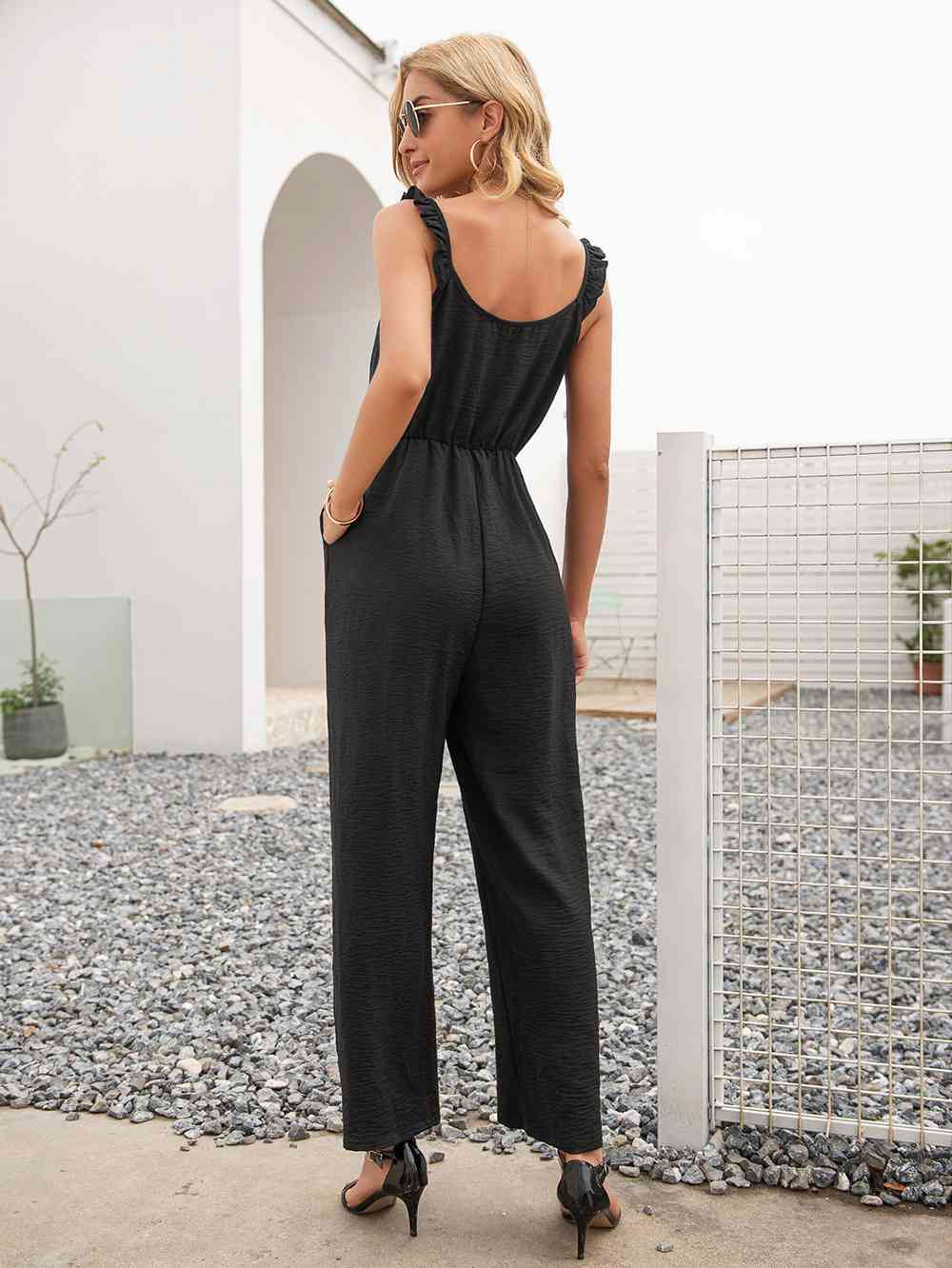 Stilla | Neck Ærmeløs Jumpsuit Med Lommer