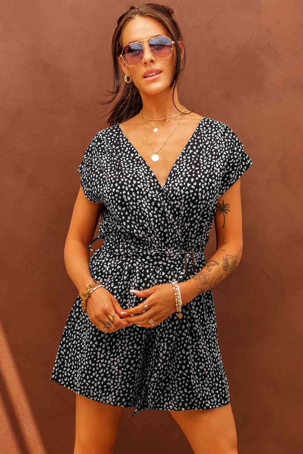 Stilla | Kortærmet Jumpsuit Med Bælte