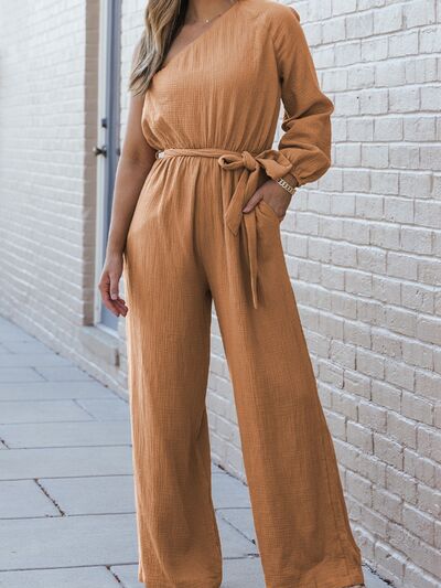 Stilla | Enkelt Skulder Binding-i-talje Jumpsuit